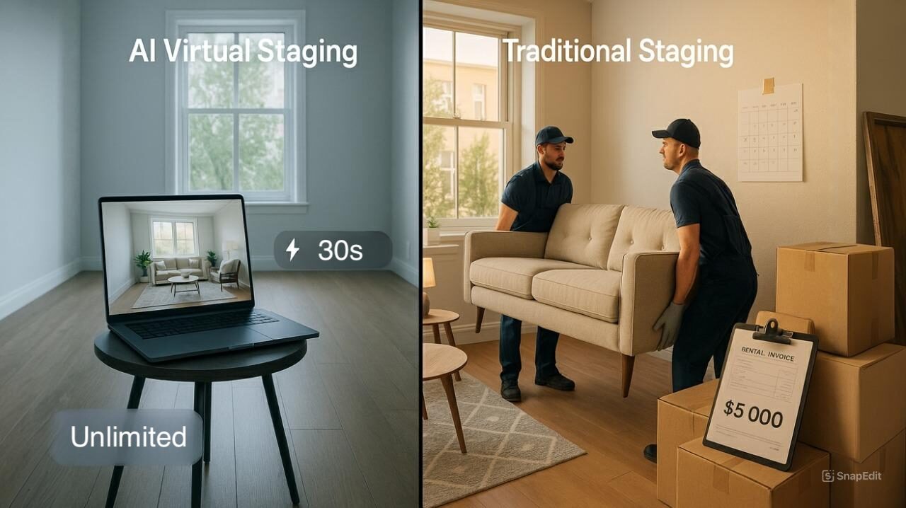 ai virtual staging vs traditional